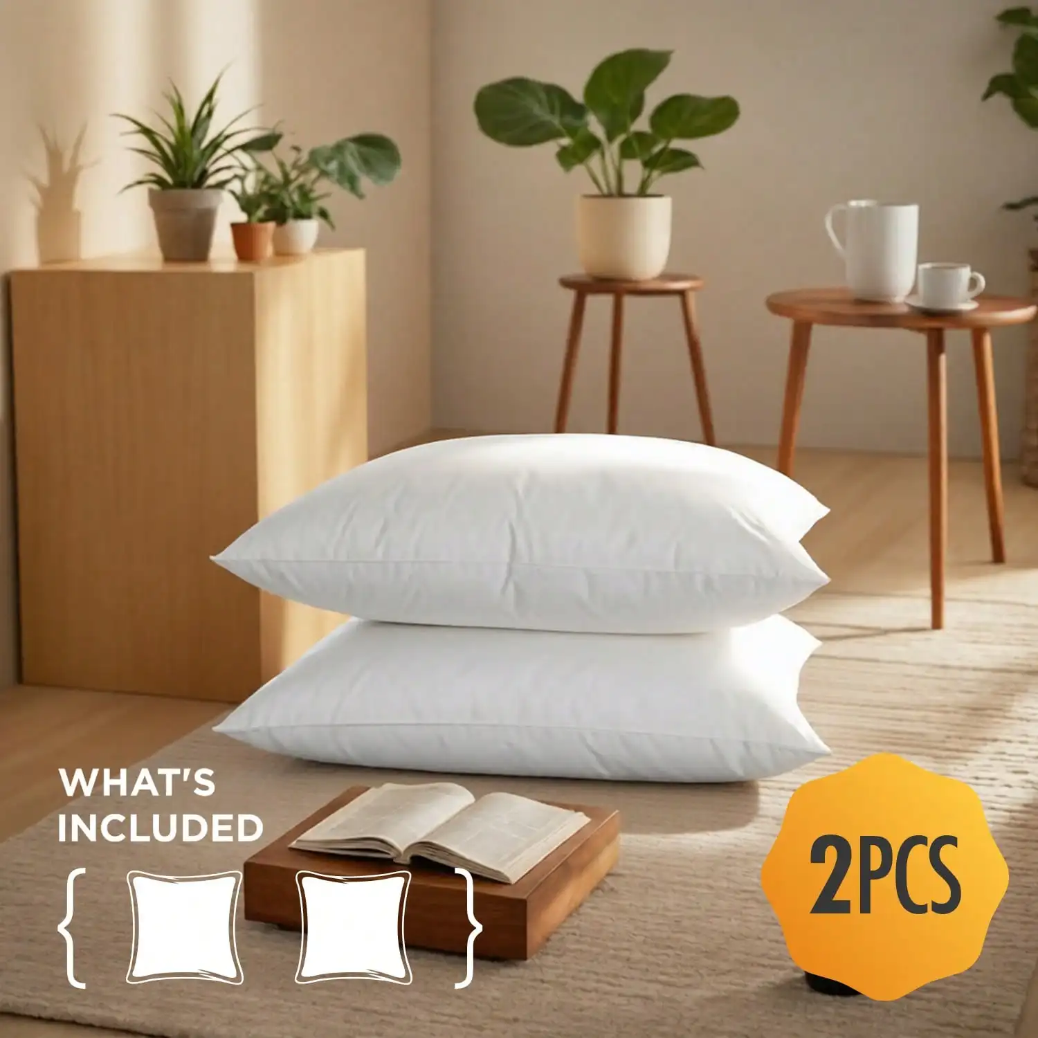 Pillow Insert 18X18 - Verpakking met 2 en 4 stuks: