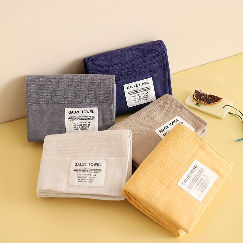 Home Textiles Face Towel - 2/5 Stuks Katoenen Badhanddoeken Set Effen