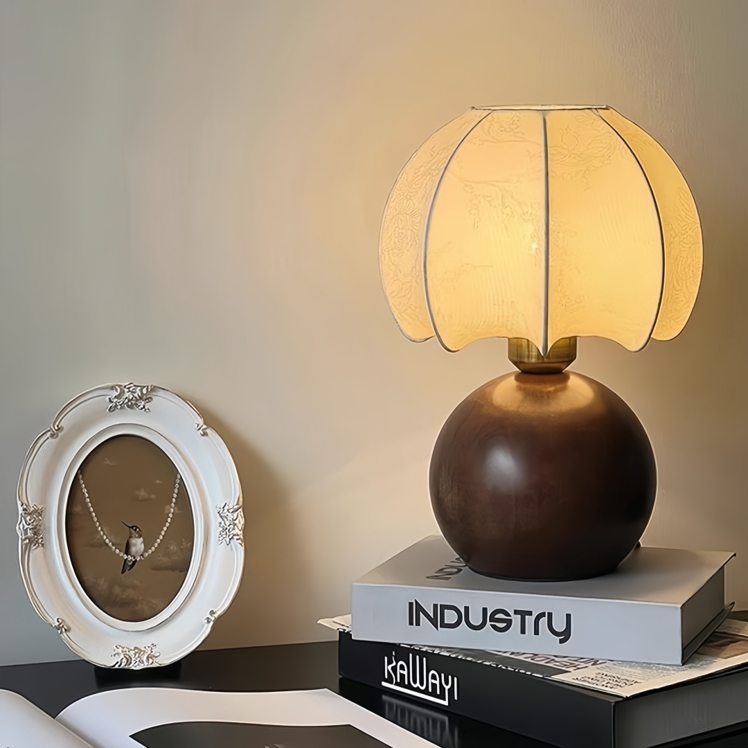 Vintage bloementafellamp, midd - Home Textile recensie en prijs